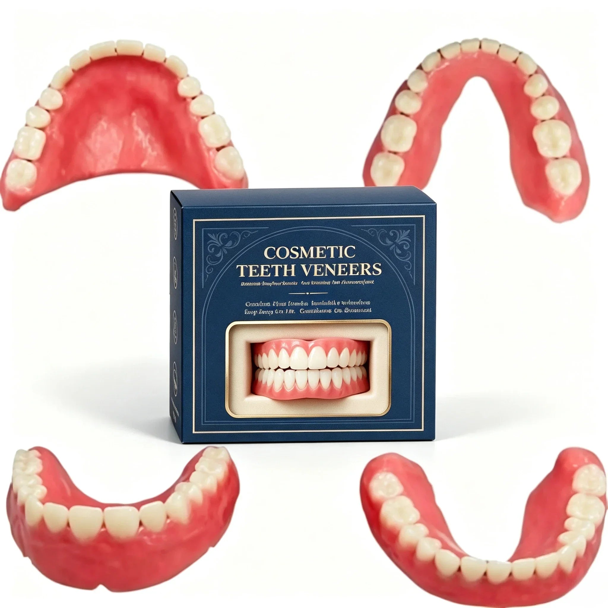 Full Mouth Cosmetic Denture Set with Storage Case - 8