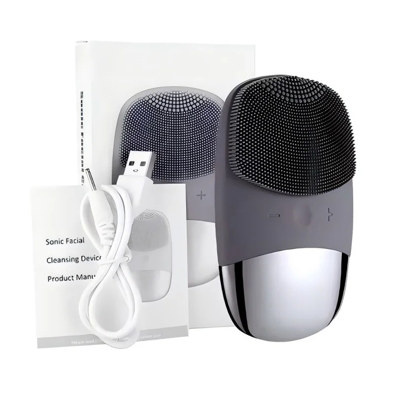 3-in-1 Electric Waterproof Silicone Facial Cleansing Brush - 8