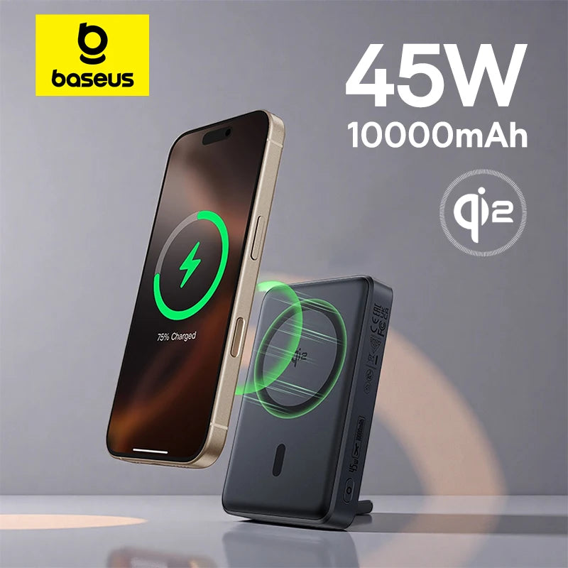 10000mAh Magnetic Wireless Power Bank with 45W Fast Charging