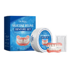 Temporary Snap-On Silicone Denture Set for Smile Whitening