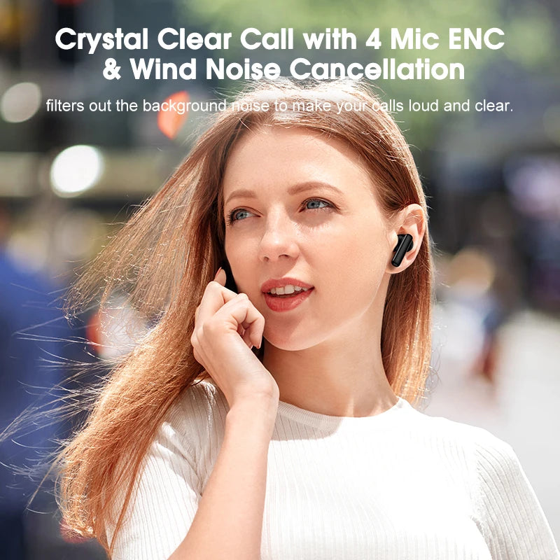 Active Noise Cancelling Wireless Earbuds with Bluetooth 5.3