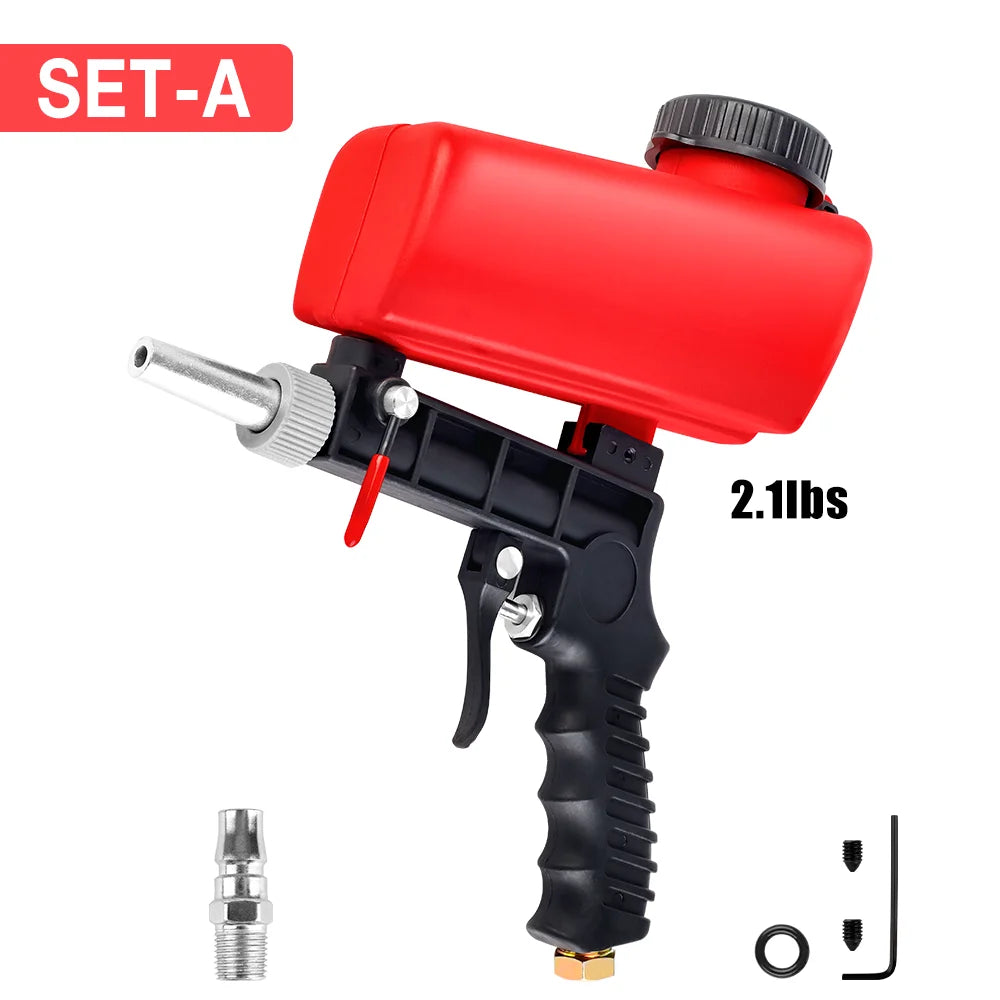 Portable 90PSI Pneumatic Gravity Feed Sandblasting Gun