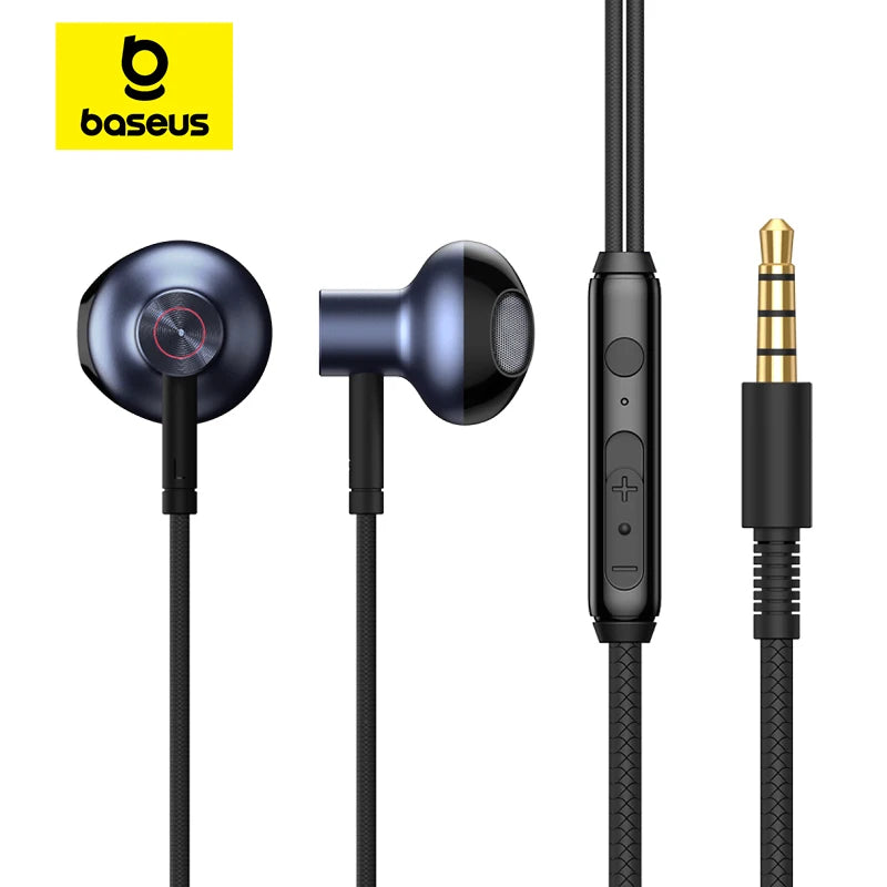 Wired In-Ear Headphones with 3.5mm Jack and Microphone - 18