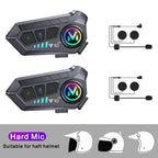 Bluetooth 5.3 Motorcycle Helmet Intercom Headset for 2 Riders 300M