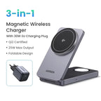 3-in-1 Magnetic Wireless Charging Stand for iPhone and Apple Watch