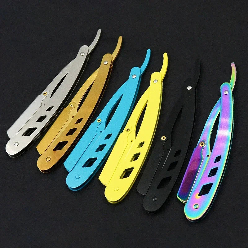 Professional Straight Edge Folding Barber Razor for Hair Shaving