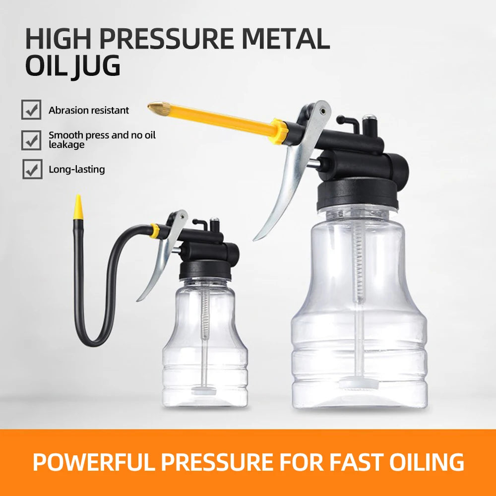 250ml Manual Pump Oiler Bottle High Pressure Lubrication Spray Can