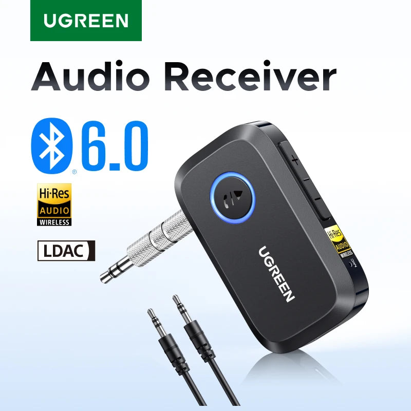 Bluetooth 5.4 Car Audio Receiver with 3.5mm AUX Adapter