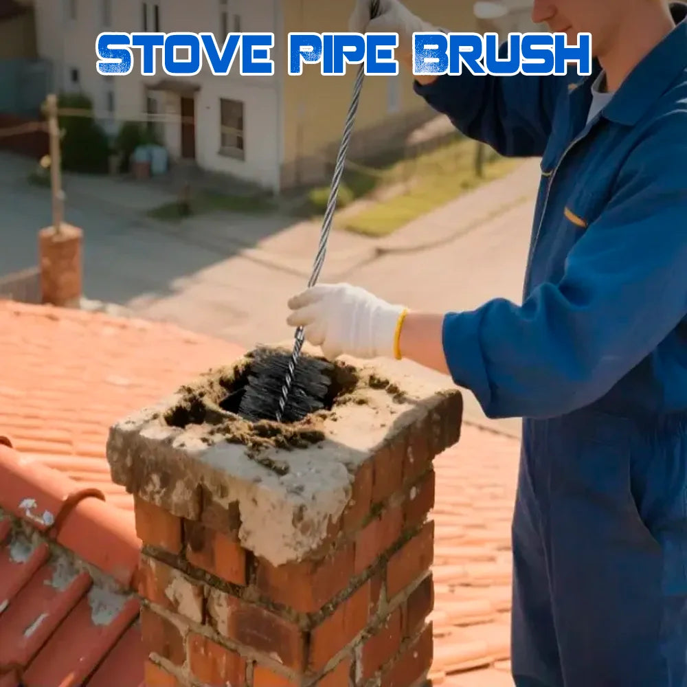 Flexible Steel Wire Chimney and Flue Pipe Cleaning Brush Set