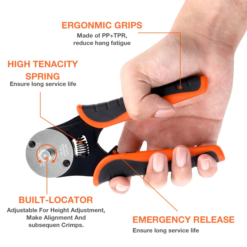 4-Way Indent Crimping Tool for 14-18AWG Deutsch Solid Contacts - 3