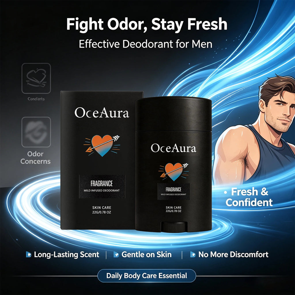 Long-Lasting Solid Deodorant Stick for Men