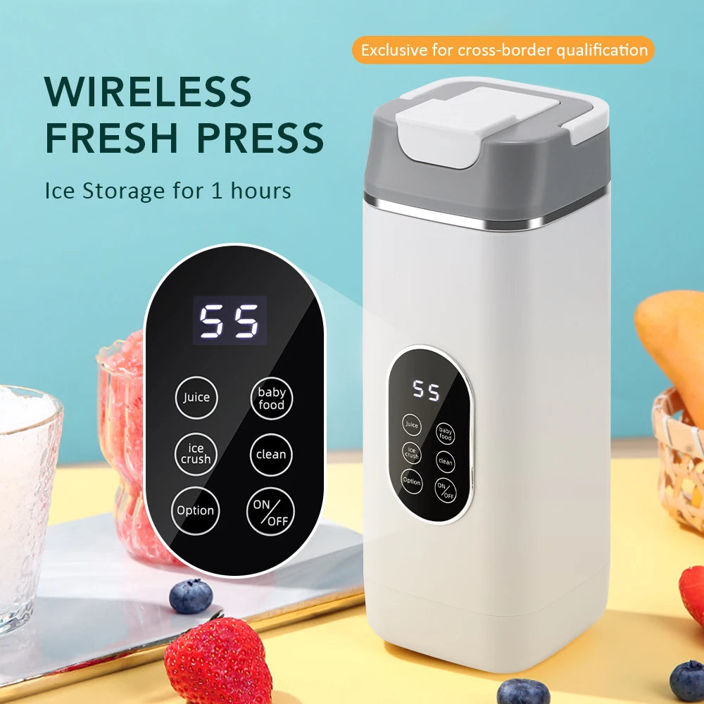 Portable Electric Juicing Cup with Digital Display