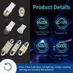 42 Piece 12V LED Interior Car Light Bulb Kit T10 and 1156 Assortment