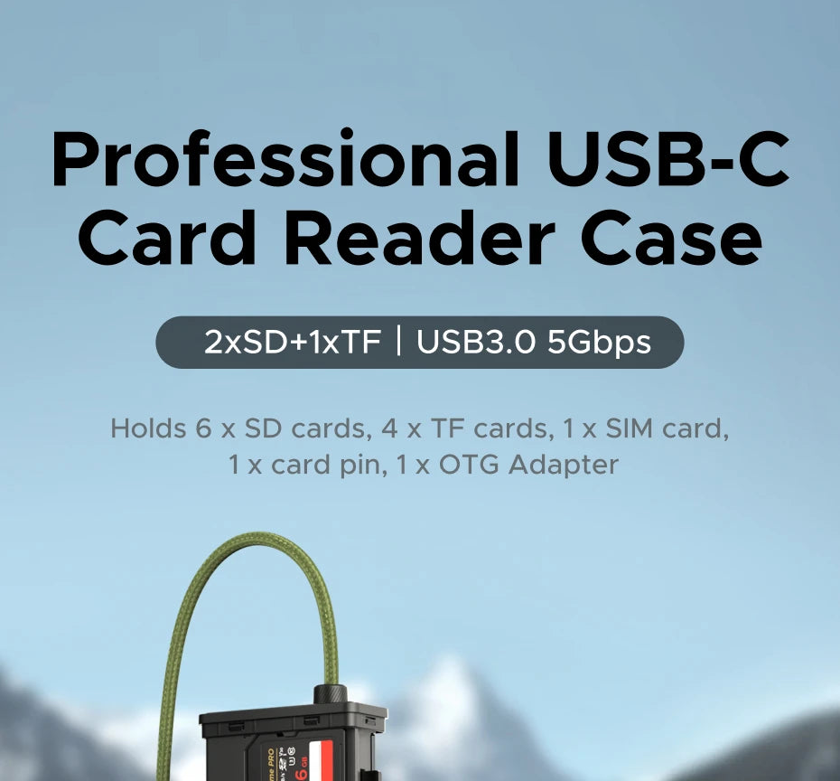 USB-C Memory Card Reader and Storage Case - 7