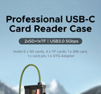 USB-C Memory Card Reader and Storage Case