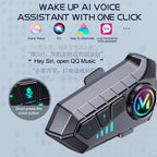 Bluetooth 5.3 Motorcycle Helmet Intercom Headset for 2 Riders 300M