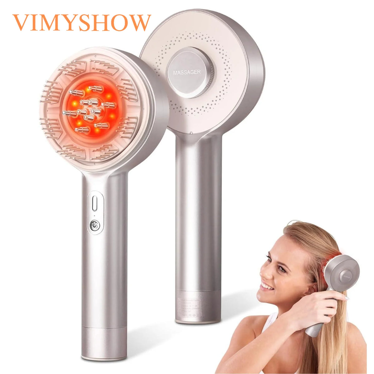 Electric Scalp Massage Comb with Serum Applicator