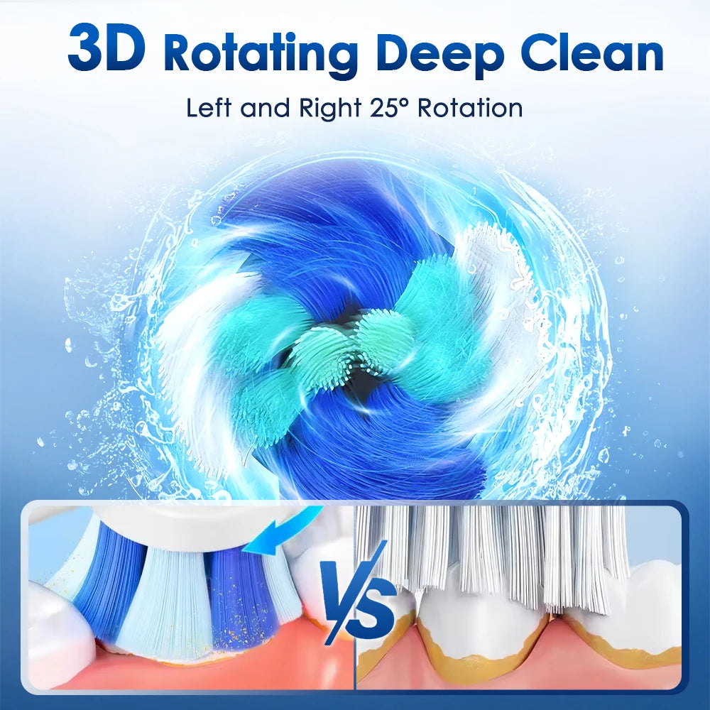 3D Rotating Electric Toothbrush for Adults with 5 Cleaning Modes - 2