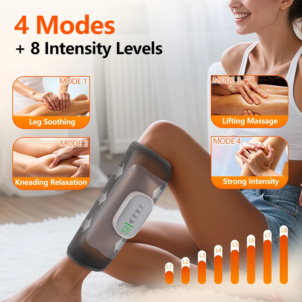 Cordless Air Compression Calf Massager with Heat