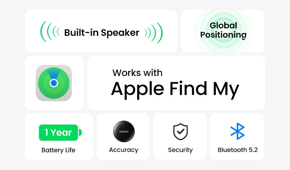 Bluetooth Smart Item Tracker Compatible with Apple Find My - 8