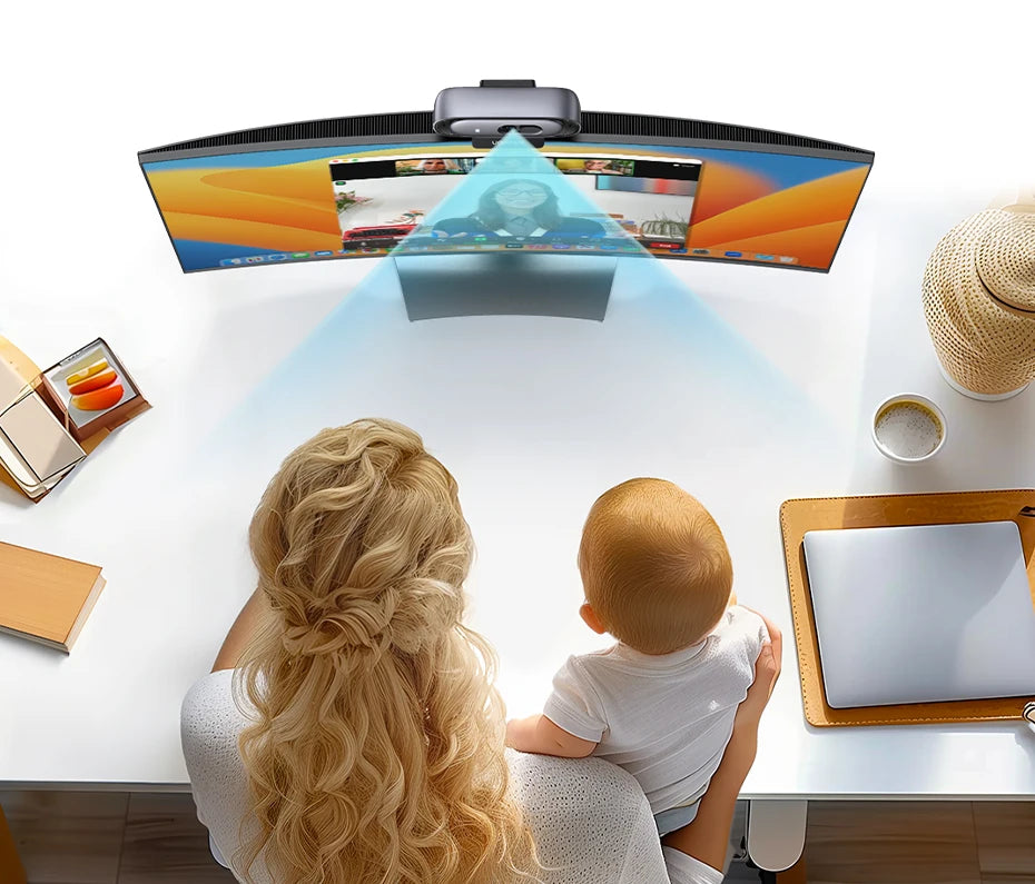 2K HD USB Webcam with Dual Microphones for Streaming and Video Calls