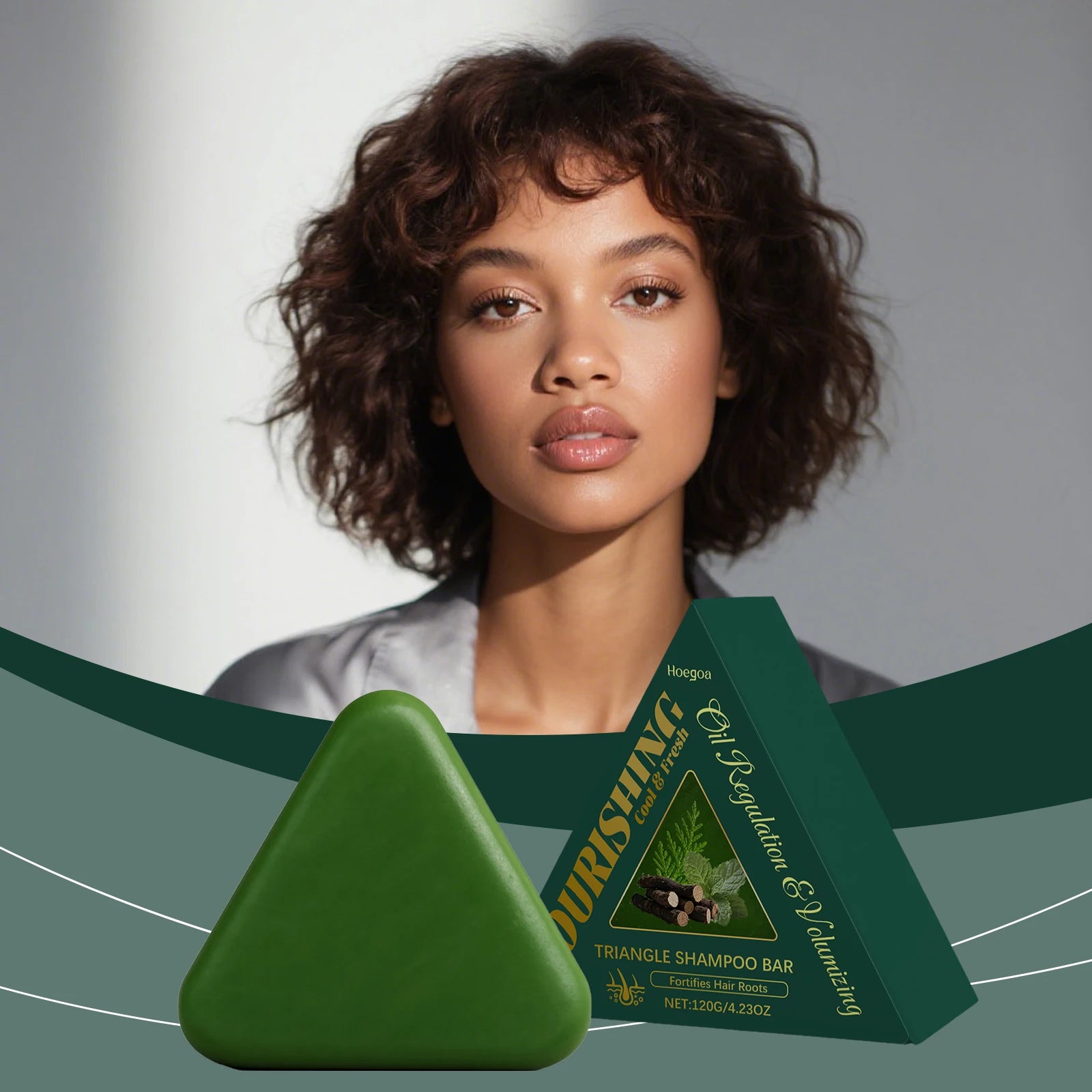 Herbal Triangle Hair Growth Shampoo Bar - 7