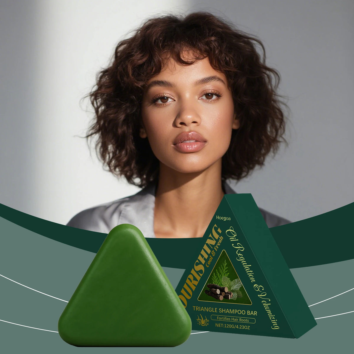 Herbal Triangle Hair Growth Shampoo Bar