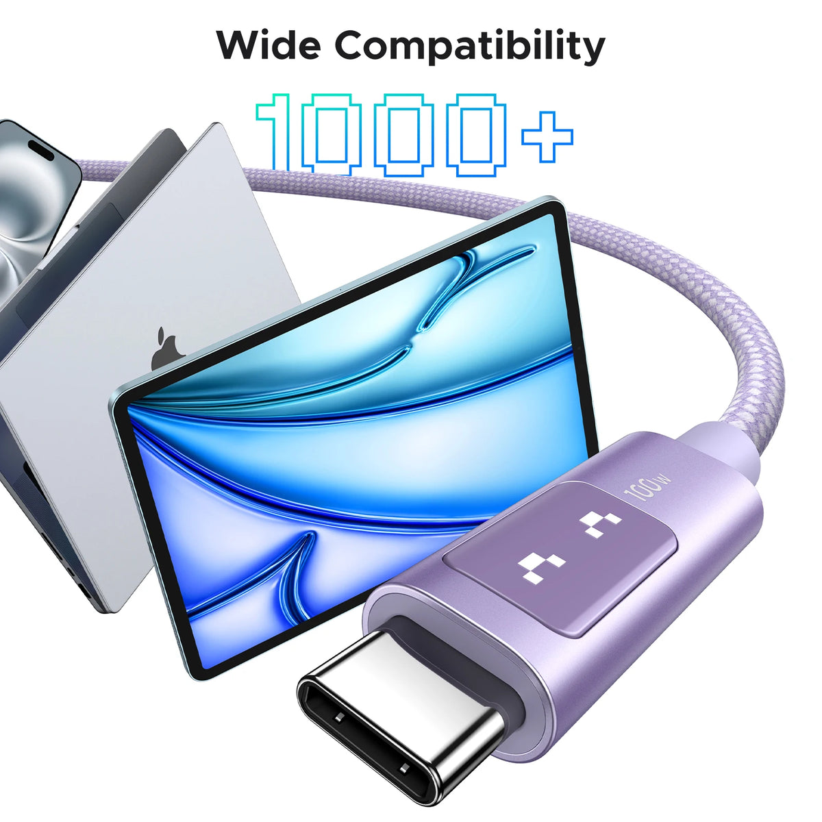 100W USB-C to USB-C Fast Charging and Data Sync Cable