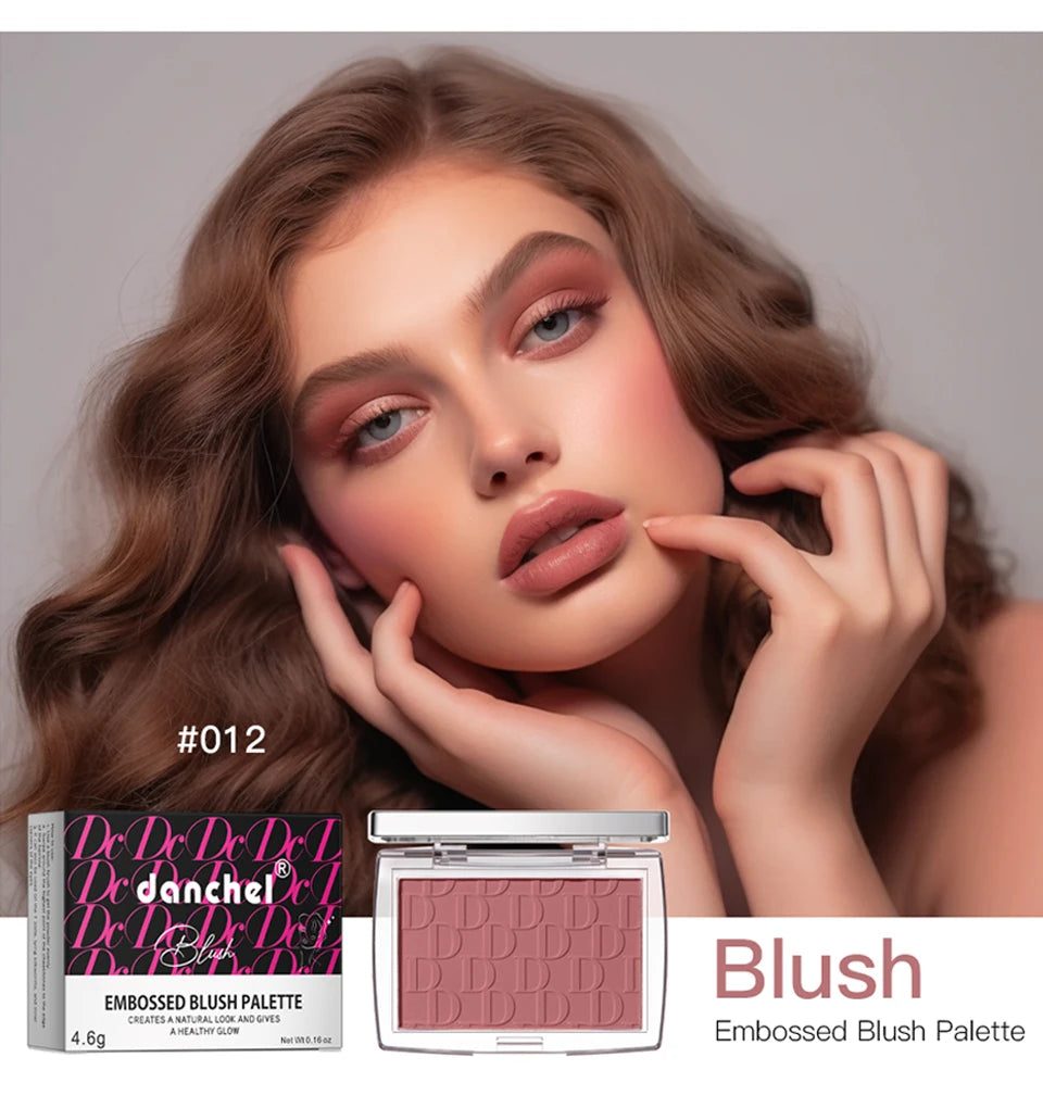 Matte Embossed Powder Blush Palette for Natural Cheek Color