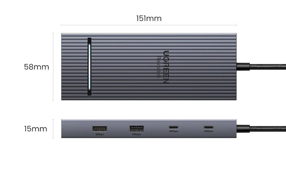 10-in-1 USB-C Docking Station with Dual 4K 60Hz HDMI and 100W PD