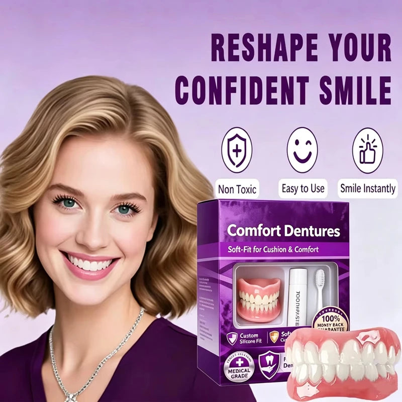 Comfort Silicone Dentures for Instant Smile Enhancement