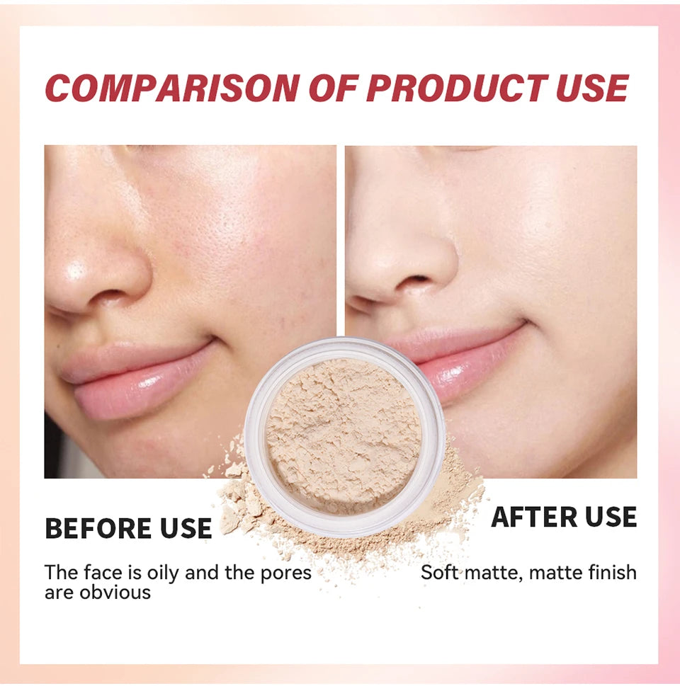 Matte Oil-Control Setting Powder for Flawless Makeup