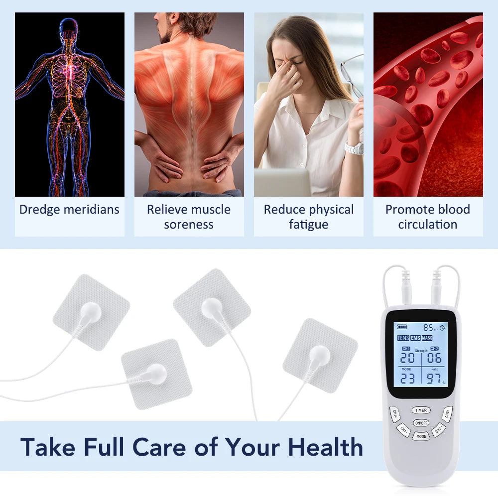 Digital TENS & EMS Muscle Stimulator for Pain Relief