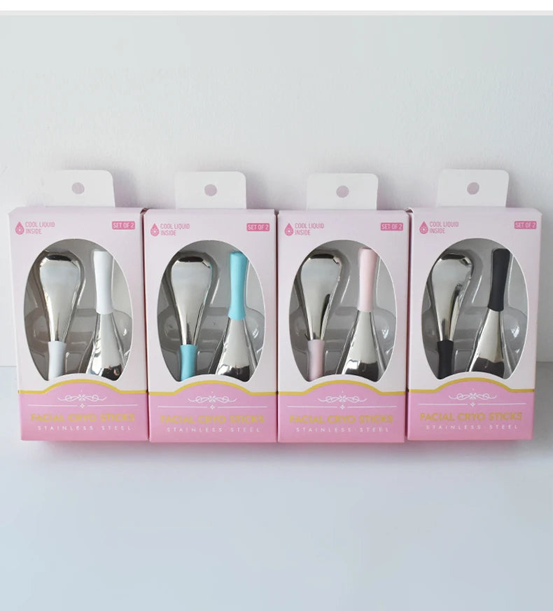 Stainless Steel Facial Cryo Sticks for Skin Puffiness and Massage