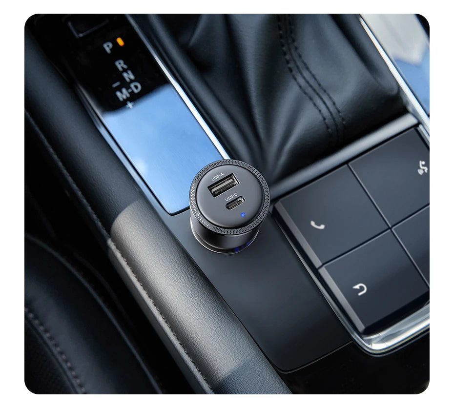 63W Dual-Port Fast Car Charger with PD 3.0 and PPS