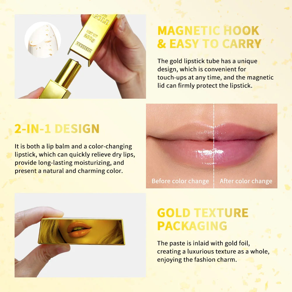 24K Gold Color-Changing Moisturizing Lip Balm