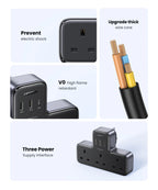 6-in-1 UK Plug Power Strip with 30W USB-C Fast Charging