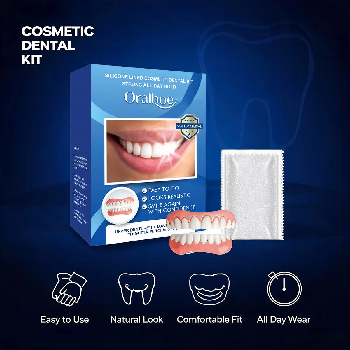 Silicone Full Set Dentures for Instant Comfort Smile