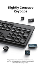 Wireless 2.4GHz Full-Size Computer Keyboard for Laptop and Desktop