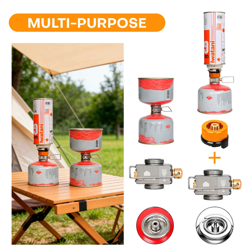 Portable Outdoor Camping Gas Canister Refill Adapter - 12