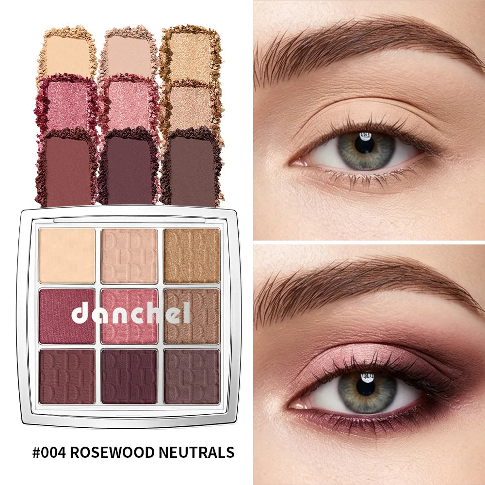 9-Color Professional Matte and Shimmer Eyeshadow Palette - 4