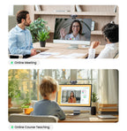 2K HD USB Webcam with Dual Microphones for Streaming and Video Calls