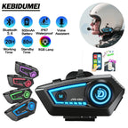 Motorcycle Helmet Bluetooth 5.4 Headset with RGB Lights IPX67 Waterproof