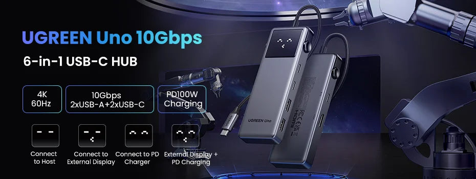 4-Port USB-C 3.2 Gen 2 Hub 10Gbps Multiport Adapter - 9