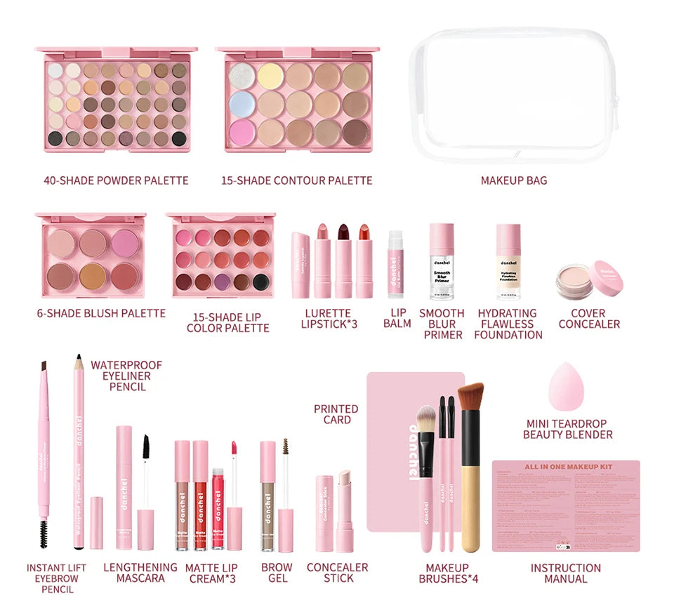 All-in-One Professional Makeup Set with Case