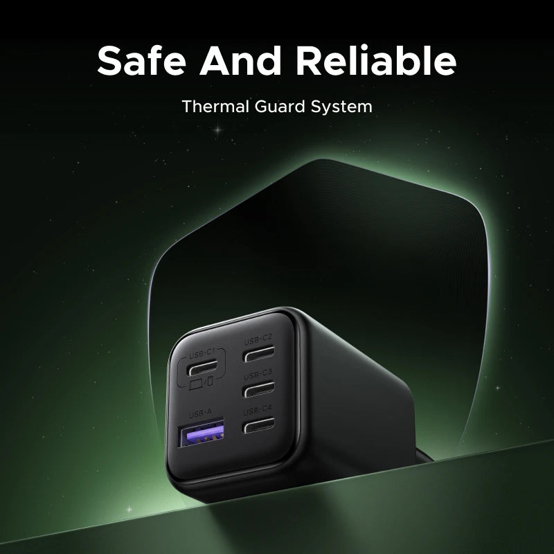 45W GaN Fast Wall Charger with 5 USB Ports - 6