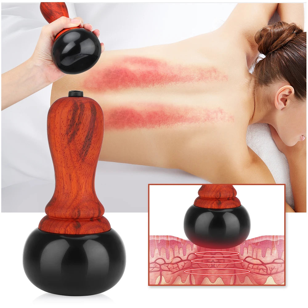 Electric Heated Bianstone Gua Sha Massager for Body Pain Relief