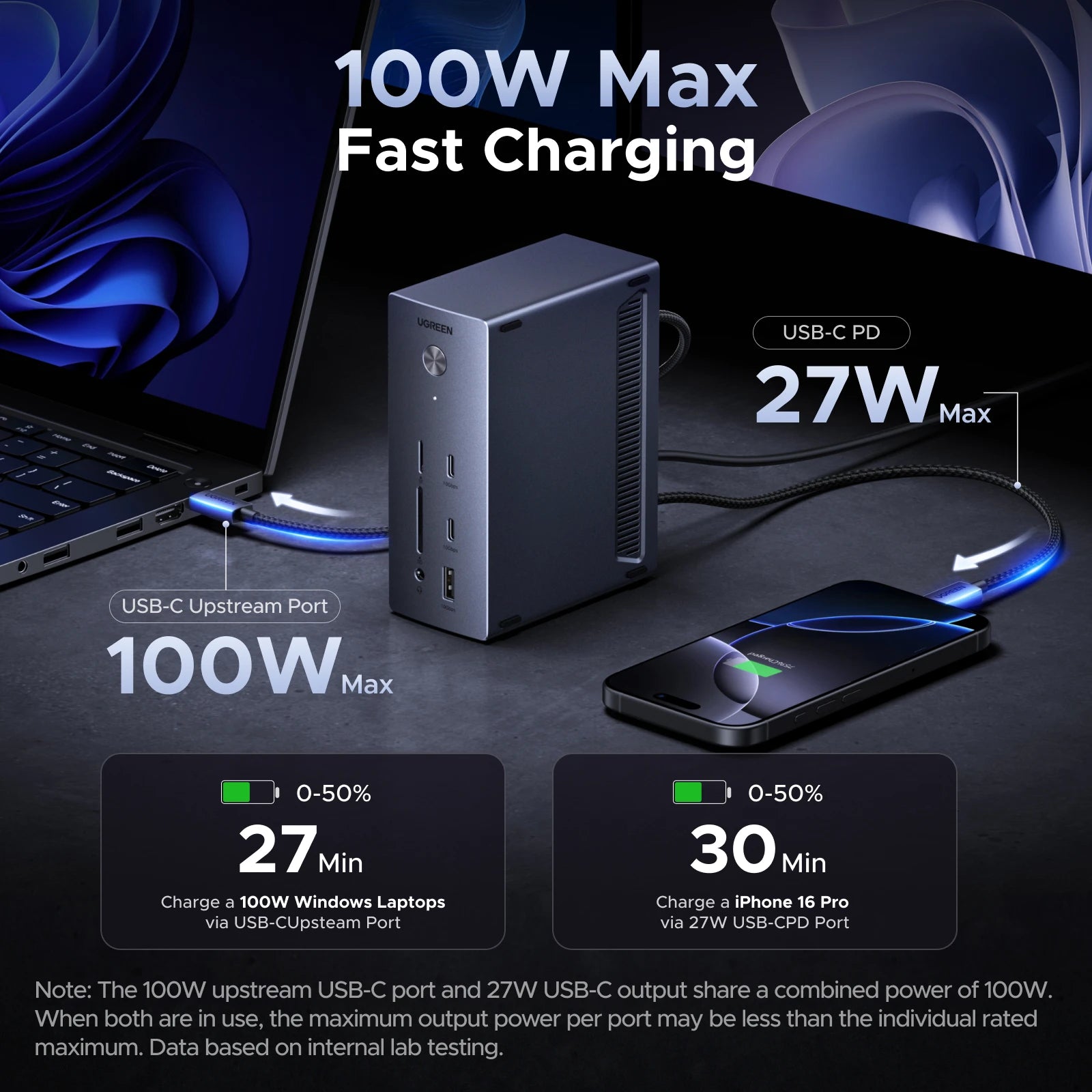 14-in-1 USB-C Docking Station with Dual 4K Display and M.2 SSD Slot - 3