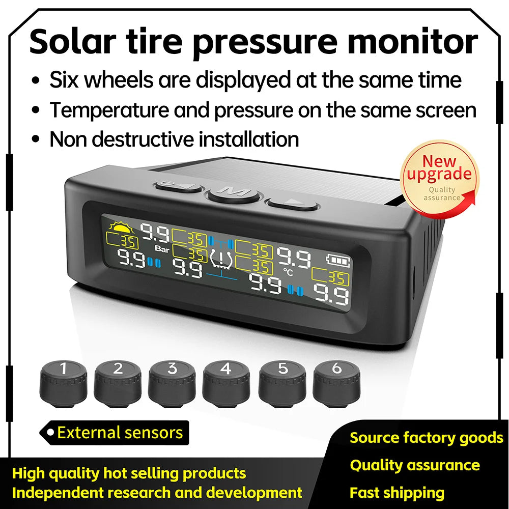 Solar Tire Pressure Monitoring System for Trucks and RVs