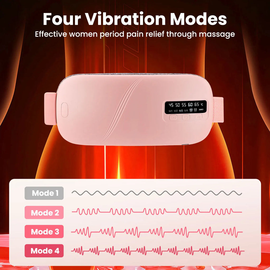 Cordless Heated Massage Belt for Menstrual Cramps